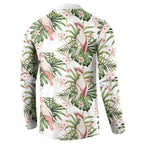 Australia Pink Cockatoo Button Sweatshirt Aussie Orchids - Seamless Pattern