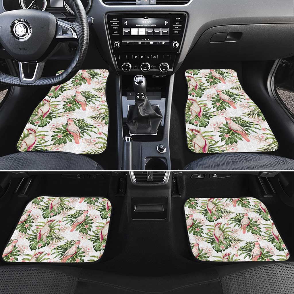 Australia Pink Cockatoo Car Mats Aussie Orchids - Seamless Pattern