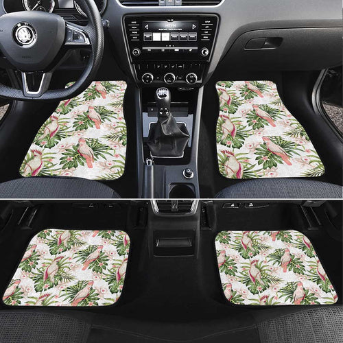 Australia Pink Cockatoo Car Mats Aussie Orchids - Seamless Pattern