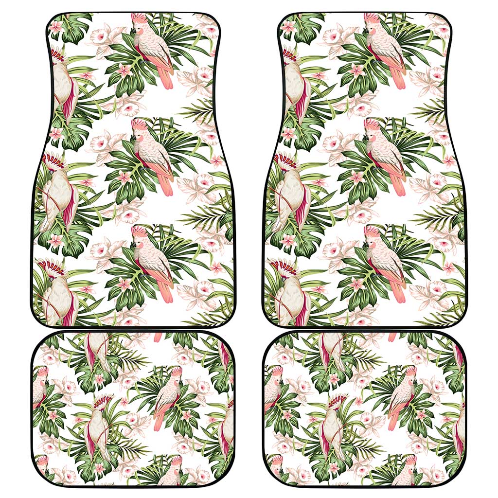 Australia Pink Cockatoo Car Mats Aussie Orchids - Seamless Pattern