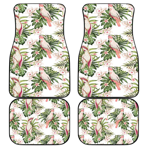 Australia Pink Cockatoo Car Mats Aussie Orchids - Seamless Pattern