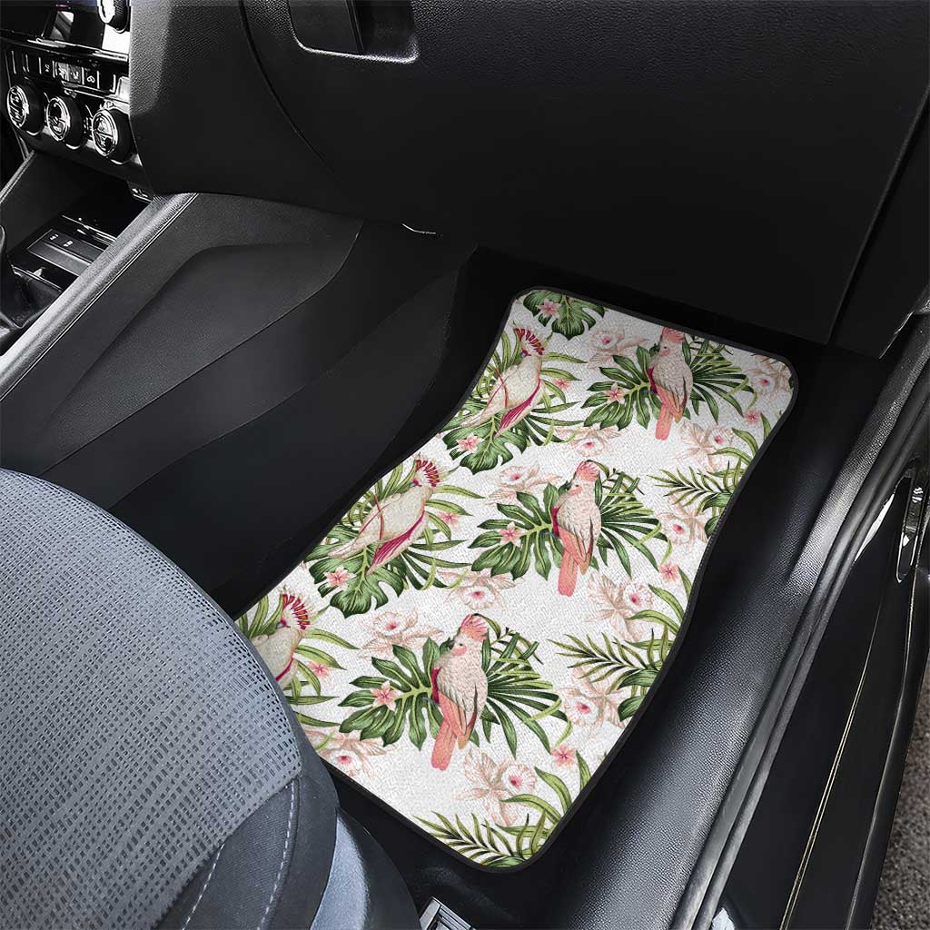 Australia Pink Cockatoo Car Mats Aussie Orchids - Seamless Pattern