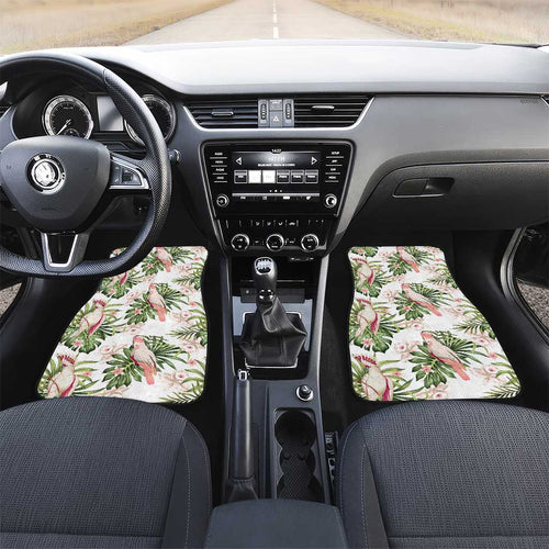 Australia Pink Cockatoo Car Mats Aussie Orchids - Seamless Pattern