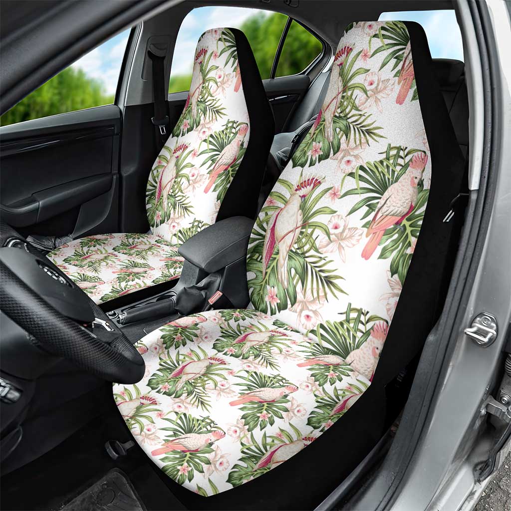 Australia Pink Cockatoo Car Seat Cover Aussie Orchids - Seamless Pattern