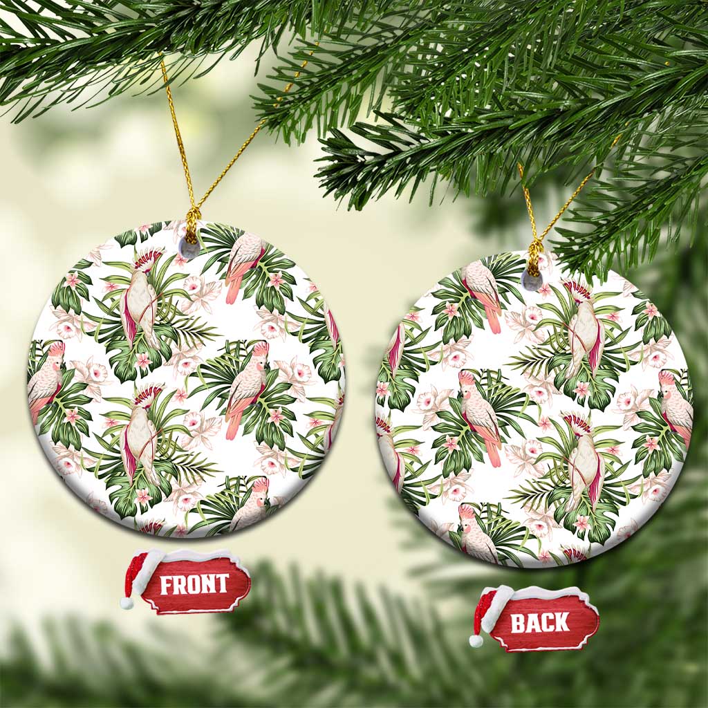 Australia Pink Cockatoo Ceramic Ornament Aussie Orchids - Seamless Pattern