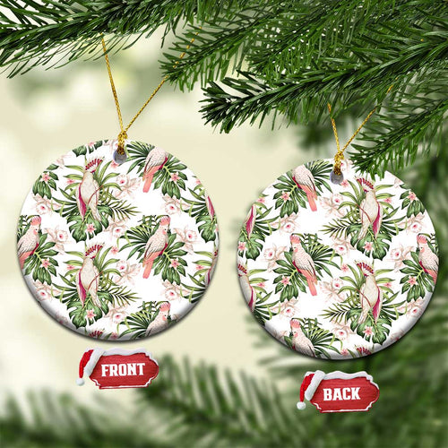 Australia Pink Cockatoo Ceramic Ornament Aussie Orchids - Seamless Pattern