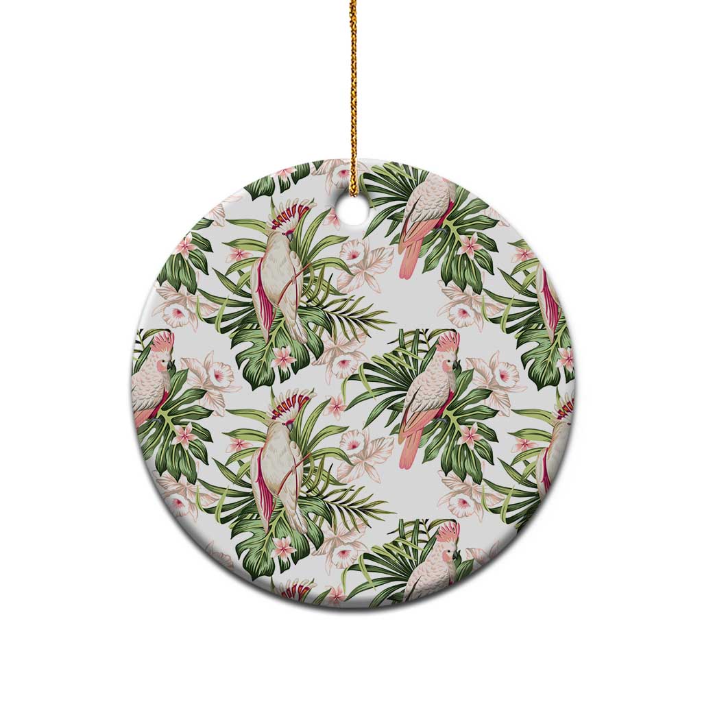 Australia Pink Cockatoo Ceramic Ornament Aussie Orchids - Seamless Pattern