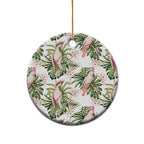 Australia Pink Cockatoo Ceramic Ornament Aussie Orchids - Seamless Pattern
