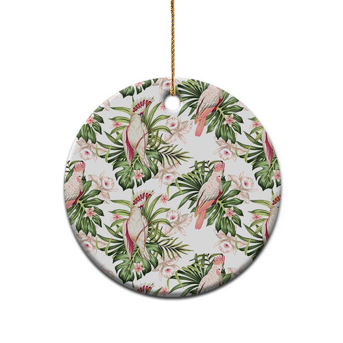Australia Pink Cockatoo Ceramic Ornament Aussie Orchids - Seamless Pattern