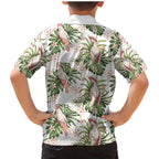 Australia Pink Cockatoo Family Matching Mermaid Dress and Hawaiian Shirt Aussie Orchids - Seamless Pattern