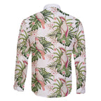 Australia Pink Cockatoo Family Matching Off The Shoulder Long Sleeve Dress and Hawaiian Shirt Aussie Orchids - Seamless Pattern