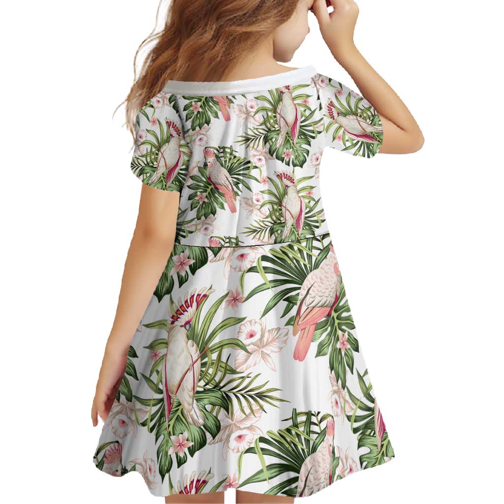 Australia Pink Cockatoo Family Matching Summer Maxi Dress and Hawaiian Shirt Aussie Orchids - Seamless Pattern