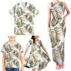 Australia Pink Cockatoo Family Matching Tank Maxi Dress and Hawaiian Shirt Aussie Orchids - Seamless Pattern