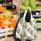 Australia Pink Cockatoo Grocery Bag Aussie Orchids - Seamless Pattern