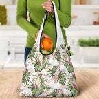 Australia Pink Cockatoo Grocery Bag Aussie Orchids - Seamless Pattern