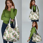 Australia Pink Cockatoo Grocery Bag Aussie Orchids - Seamless Pattern