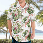 Australia Pink Cockatoo Hawaiian Shirt Aussie Orchids - Seamless Pattern