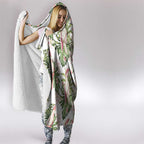 Australia Pink Cockatoo Hooded Blanket Aussie Orchids - Seamless Pattern