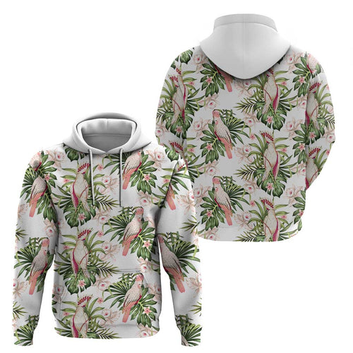 Australia Pink Cockatoo Hoodie Aussie Orchids - Seamless Pattern