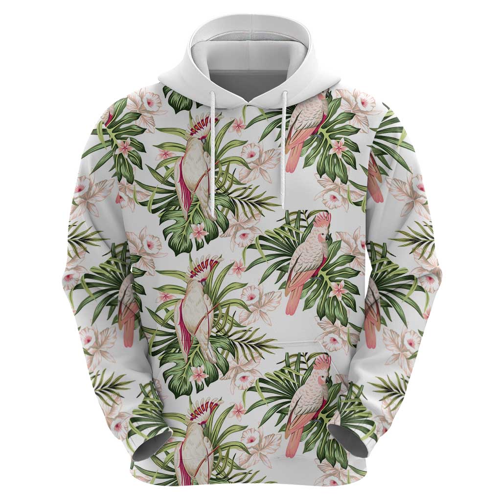 Australia Pink Cockatoo Hoodie Aussie Orchids - Seamless Pattern