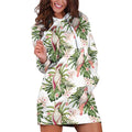 Australia Pink Cockatoo Hoodie Dress Aussie Orchids - Seamless Pattern