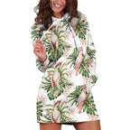 Australia Pink Cockatoo Hoodie Dress Aussie Orchids - Seamless Pattern