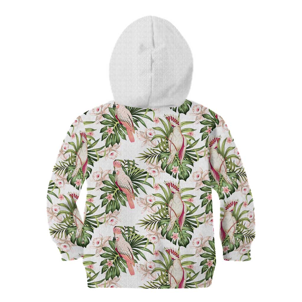Australia Pink Cockatoo Kid Hoodie Aussie Orchids - Seamless Pattern