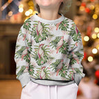 Australia Pink Cockatoo Kid Ugly Christmas Sweater Aussie Orchids - Seamless Pattern