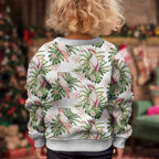 Australia Pink Cockatoo Kid Ugly Christmas Sweater Aussie Orchids - Seamless Pattern