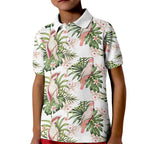 Australia Pink Cockatoo Kid Polo Shirt Aussie Orchids - Seamless Pattern