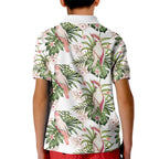 Australia Pink Cockatoo Kid Polo Shirt Aussie Orchids - Seamless Pattern