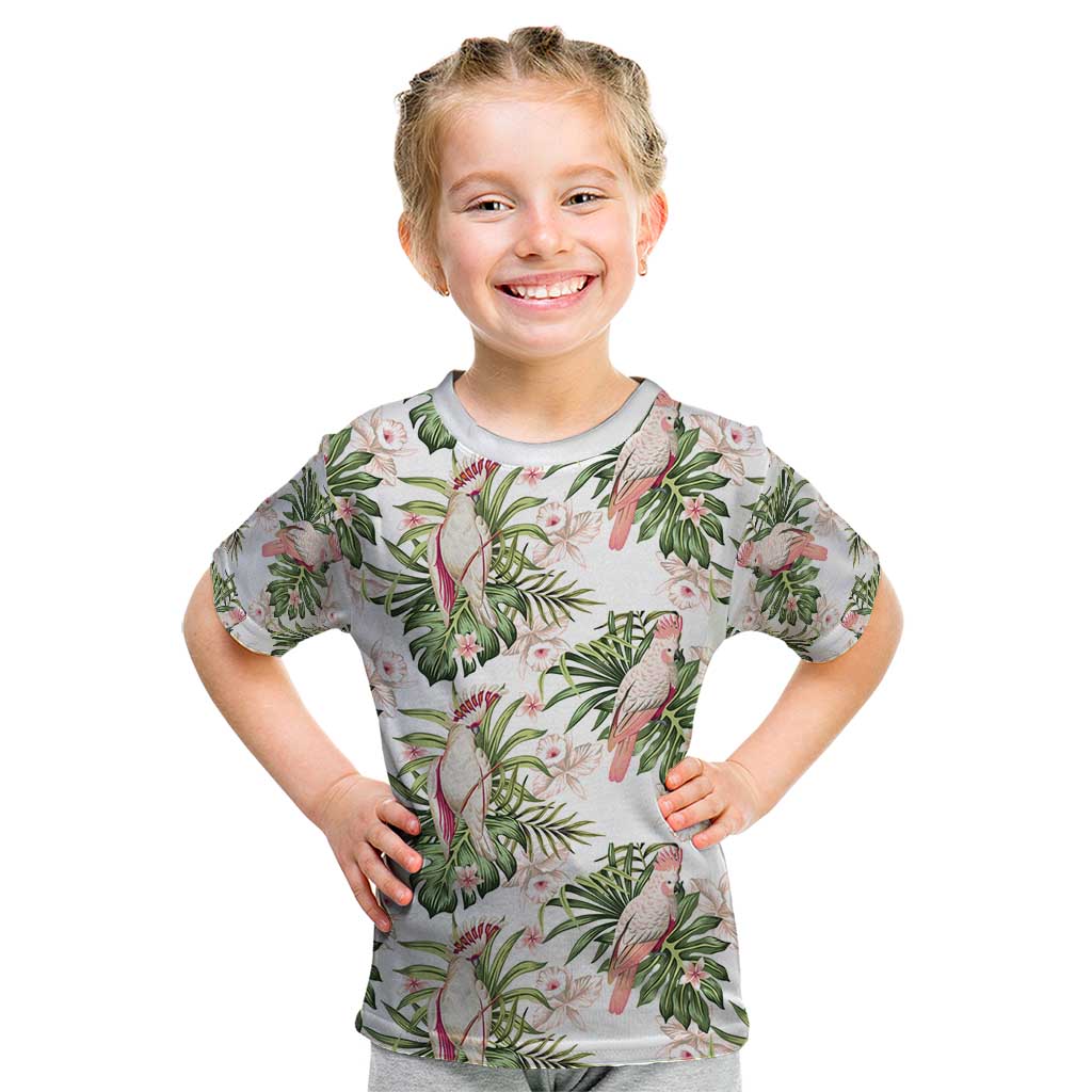 Australia Pink Cockatoo Kid T Shirt Aussie Orchids - Seamless Pattern