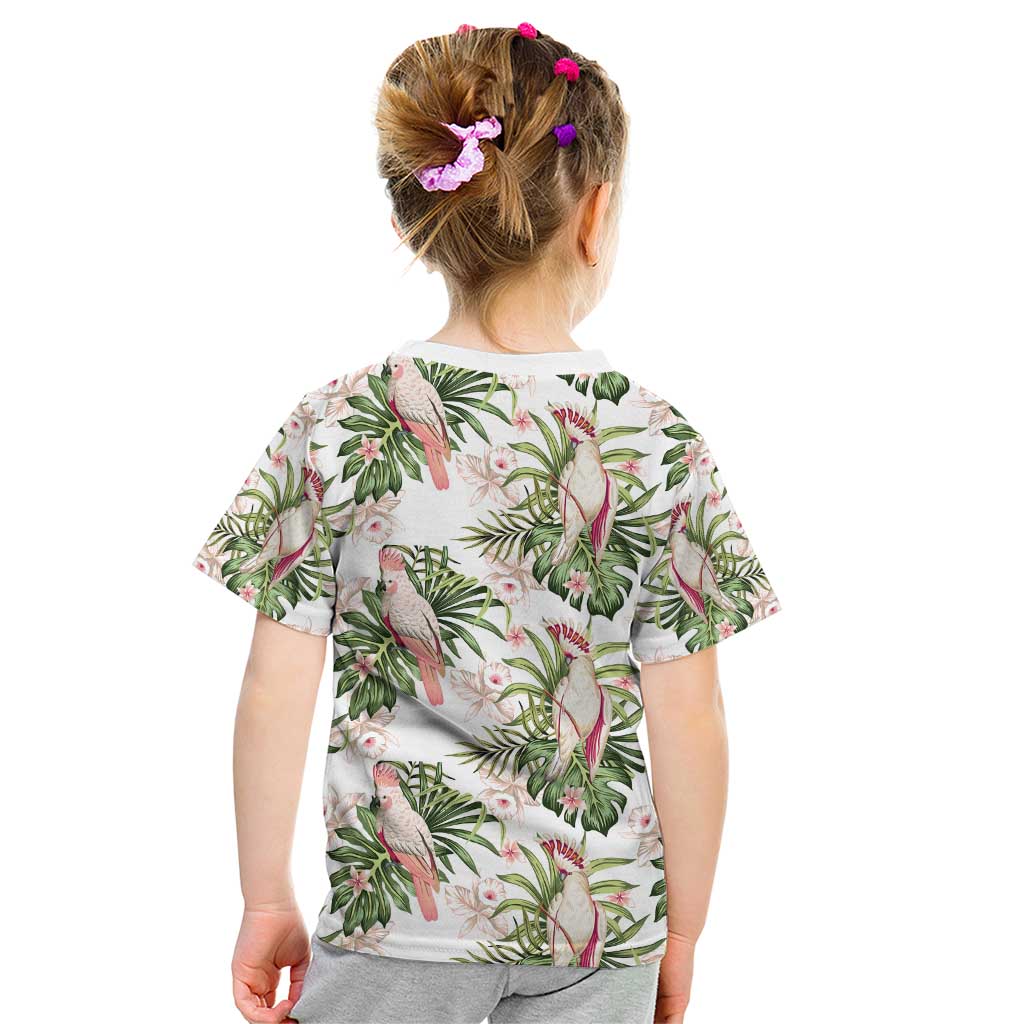 Australia Pink Cockatoo Kid T Shirt Aussie Orchids - Seamless Pattern