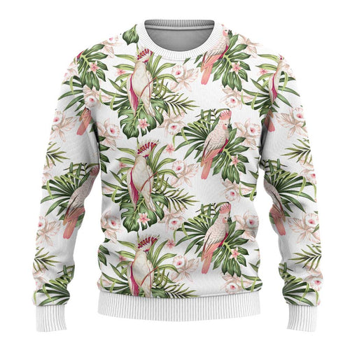 Australia Pink Cockatoo Ugly Christmas Sweater Aussie Orchids - Seamless Pattern