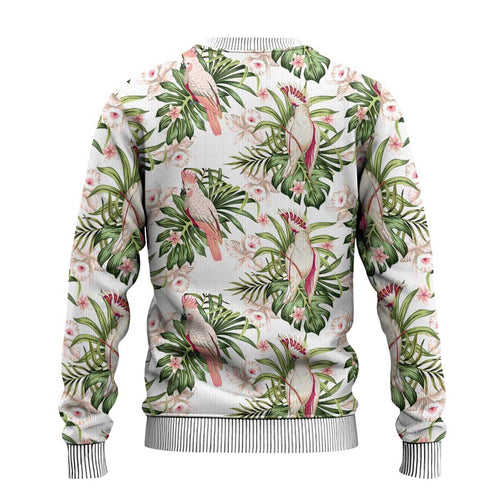 Australia Pink Cockatoo Ugly Christmas Sweater Aussie Orchids - Seamless Pattern