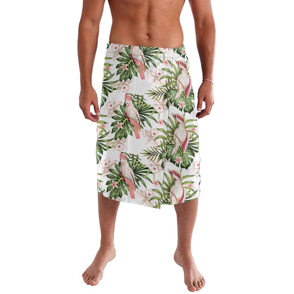 Australia Pink Cockatoo Lavalava Aussie Orchids - Seamless Pattern