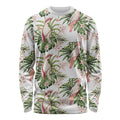 Australia Pink Cockatoo Long Sleeve Shirt Aussie Orchids - Seamless Pattern