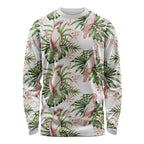 Australia Pink Cockatoo Long Sleeve Shirt Aussie Orchids - Seamless Pattern