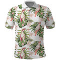 Australia Pink Cockatoo Polo Shirt Aussie Orchids - Seamless Pattern
