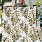 Australia Pink Cockatoo Quilt Aussie Orchids - Seamless Pattern