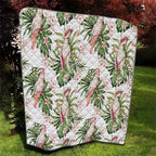 Australia Pink Cockatoo Quilt Aussie Orchids - Seamless Pattern