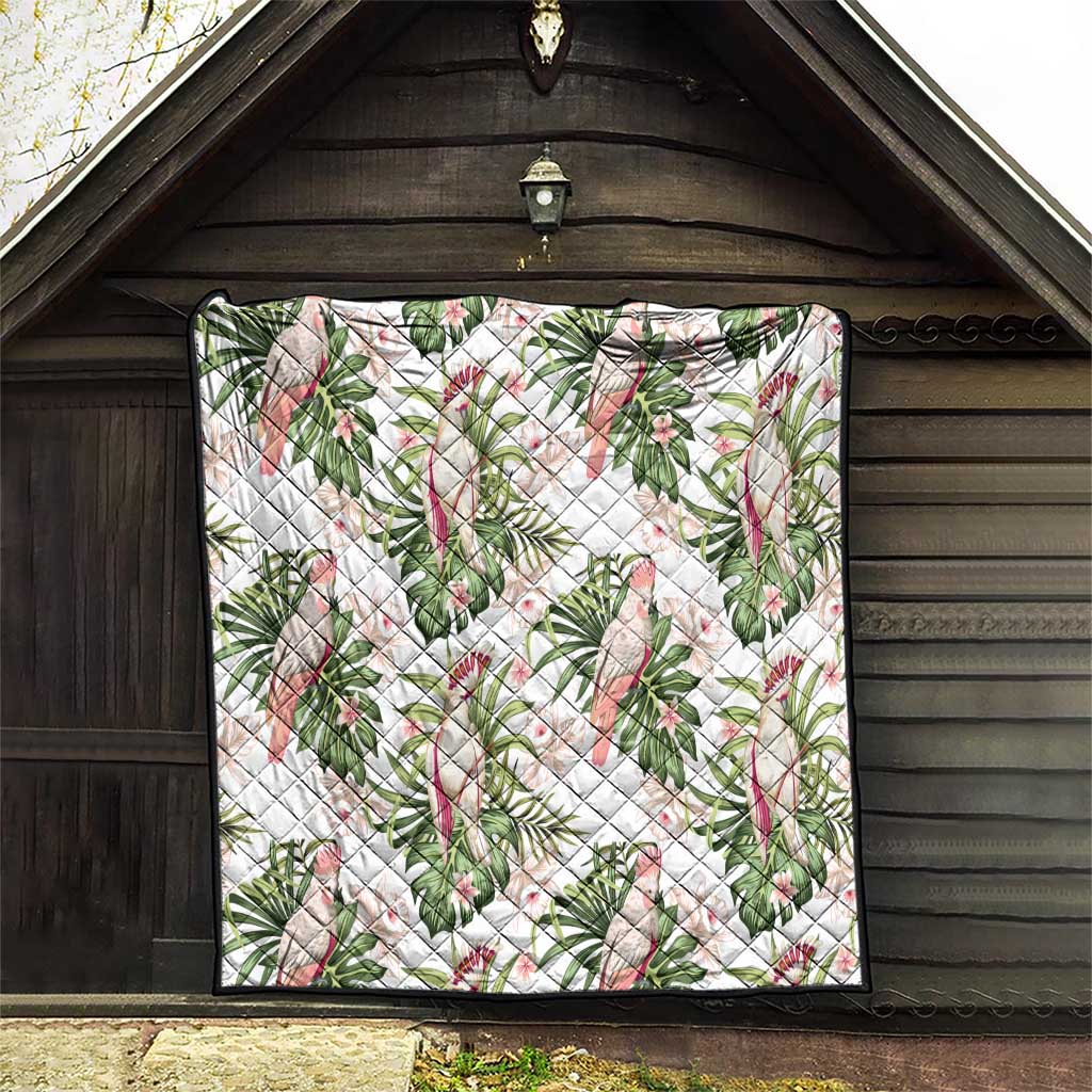 Australia Pink Cockatoo Quilt Aussie Orchids - Seamless Pattern
