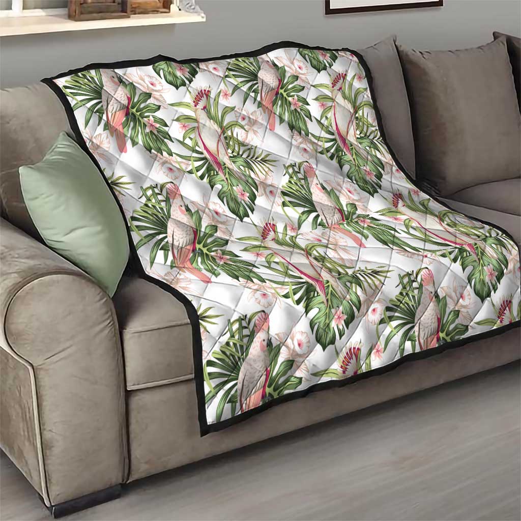 Australia Pink Cockatoo Quilt Aussie Orchids - Seamless Pattern