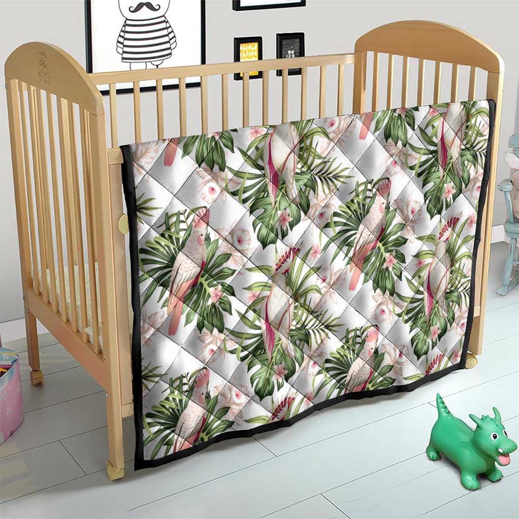 Australia Pink Cockatoo Quilt Aussie Orchids - Seamless Pattern