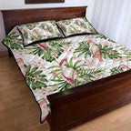 Australia Pink Cockatoo Quilt Bed Set Aussie Orchids - Seamless Pattern