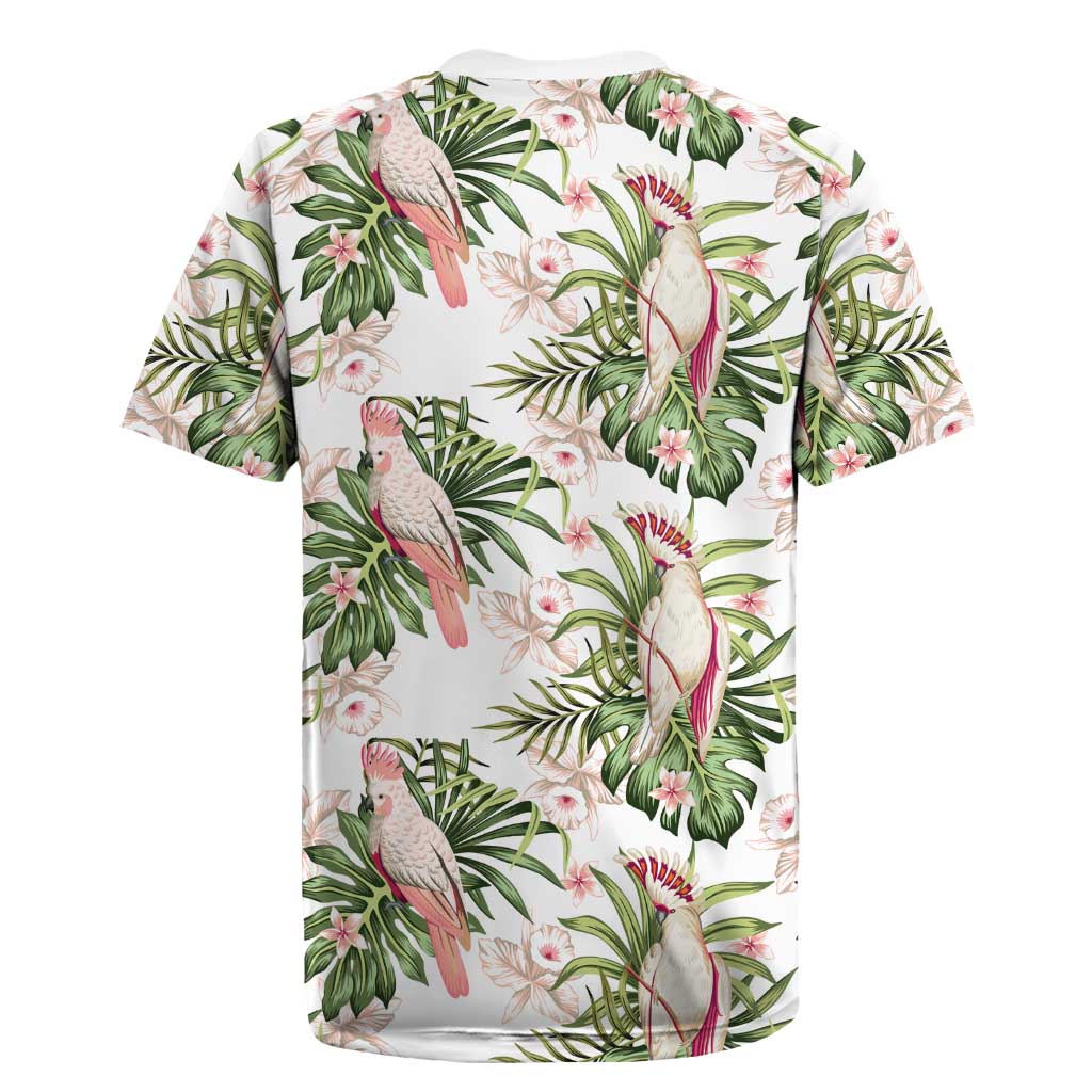 Australia Pink Cockatoo Rugby Jersey Aussie Orchids - Seamless Pattern