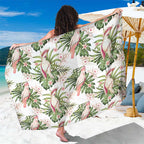 Australia Pink Cockatoo Sarong Aussie Orchids - Seamless Pattern