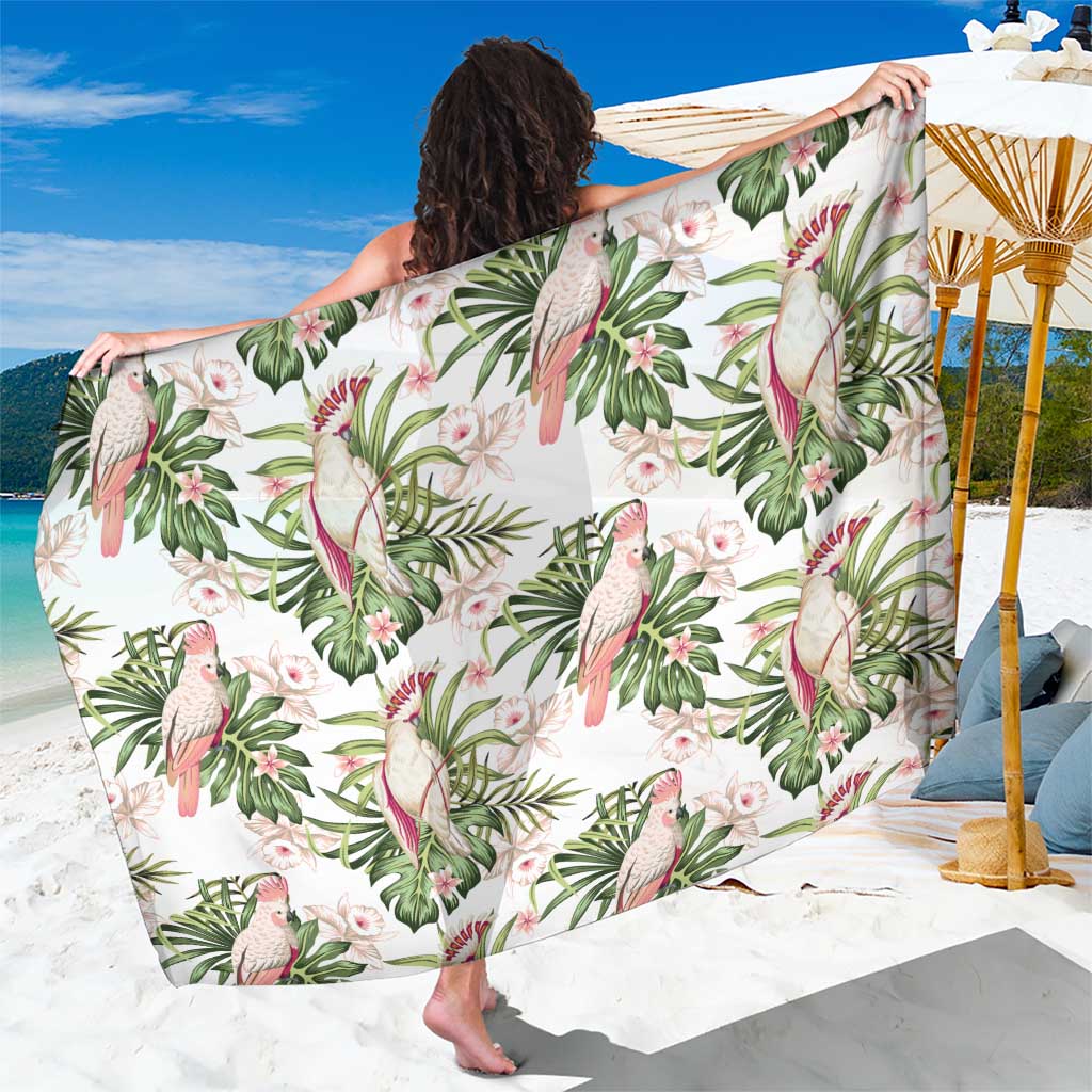 Australia Pink Cockatoo Sarong Aussie Orchids - Seamless Pattern