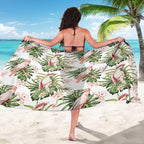 Australia Pink Cockatoo Sarong Aussie Orchids - Seamless Pattern