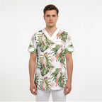 Australia Pink Cockatoo Scrub Top Aussie Orchids - Seamless Pattern - Aussie Hoodie